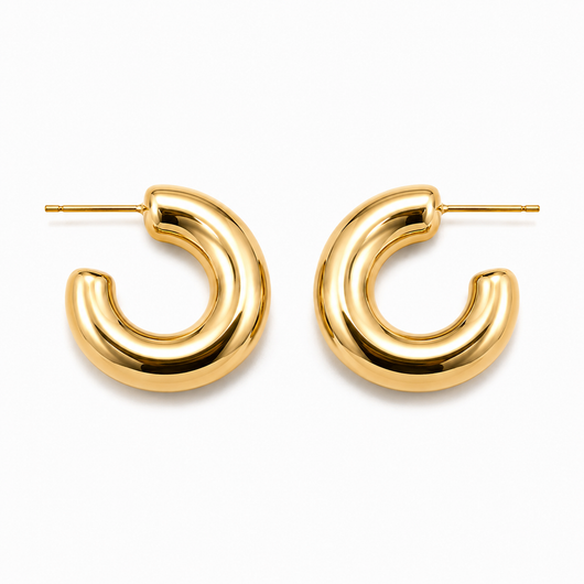 Cassia Chunky Hoop Earrings