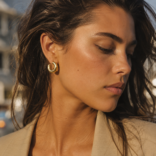 Cassia Chunky Hoop Earrings
