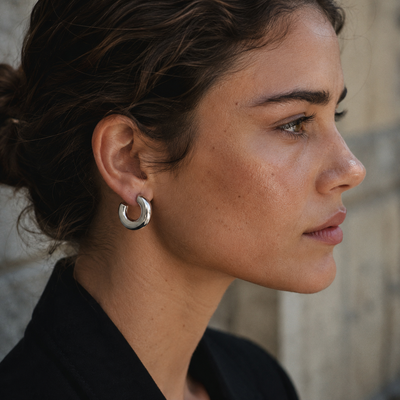 Cassia Chunky Hoop Earrings