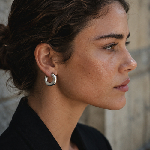 Cassia Chunky Hoop Earrings